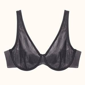 NWT ThirdLove Unlined Modern Mesh Lace Scoop Bra Wired T-shirt bra 36A